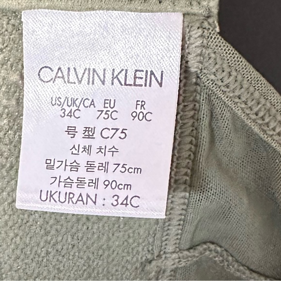 Calvin Klein Army Green Bra - Size 34C - Picture 4 of 4